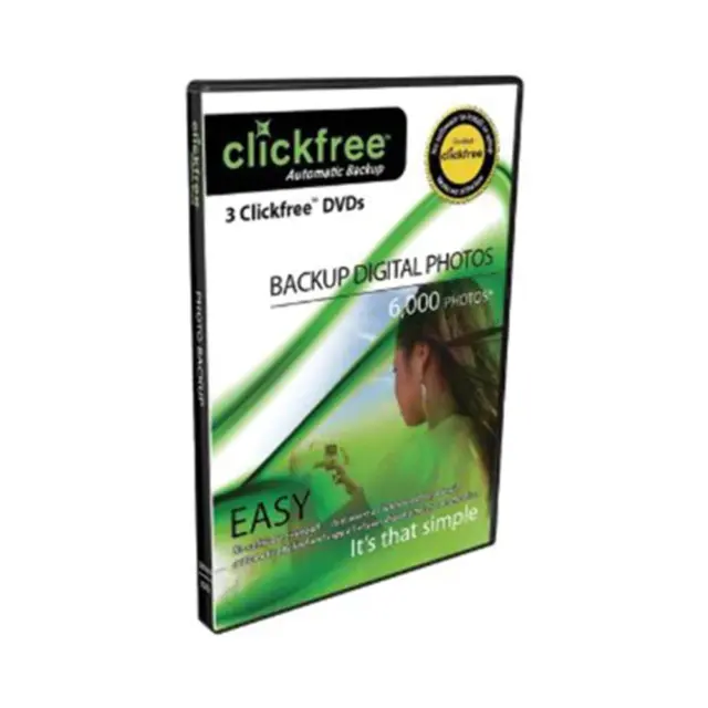 Clickfree Dvd100 Dvd Photo Media Backup 3 Pack Retail
