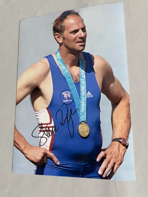 STEVEN REDGRAVE 5x Olympiasieger Rudern In-person signed Foto 20x30 Autogramm