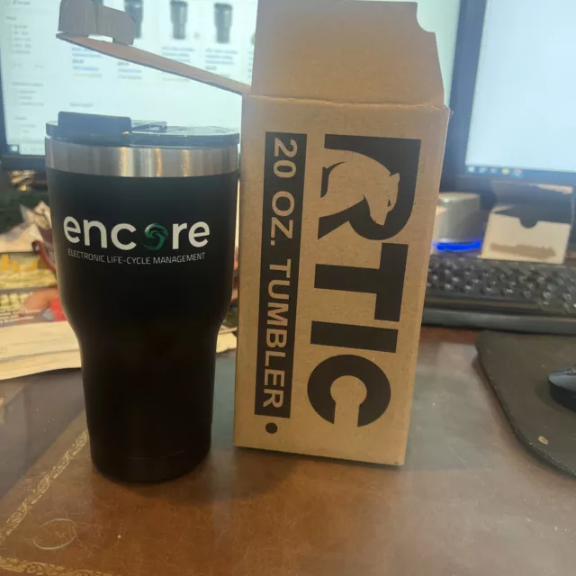 NEW RTIC 20 oz Tumbler Hot Cold Double Wall Vacuum Insulated 20oz Matte Black