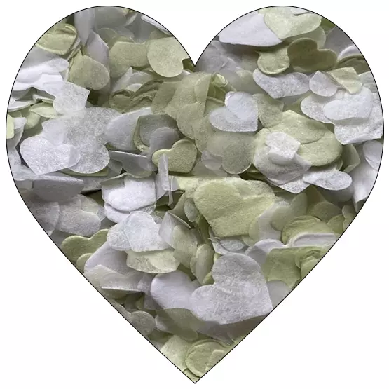 10000+ Compressed Wedding Confetti Mixed Heart Shaped Biodegradable Tissue Paper