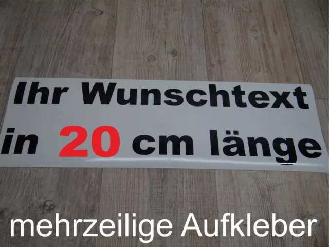 Wunschtext Aufkleber Auto Domain Beschriftung Schriftzug 20cm mehrzeilig !