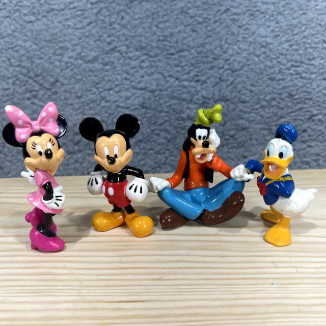 Disney Figures Mickey Mouse Minnie Mouse Donald Duck Goofy Play Set Set of 4 Fun
