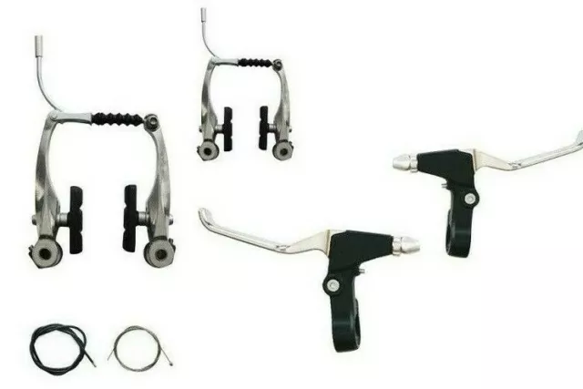 Kit Freno V-Brake Alluminio + Leve ALLUMINIO + Guaina per Bici 20-24-26  - MTB