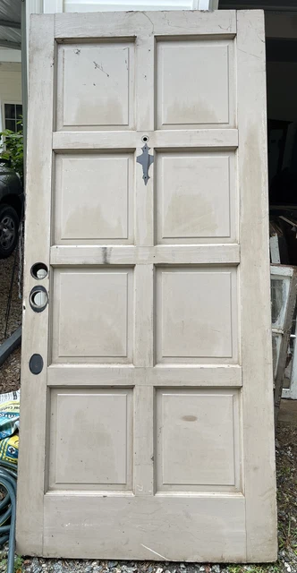 Old Solid Wood Eight Panel Door