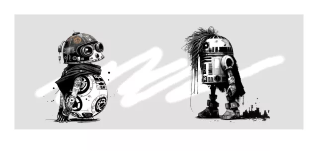 6 inch Super Heros Chris Boyle Star Wars Robot Urban Street art print 28/100