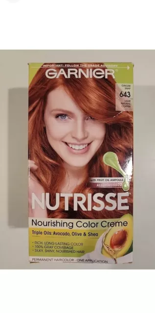 Garnier Nutrisse Nourishing Color Creme 643 Light Natural Copper Ginger Snap