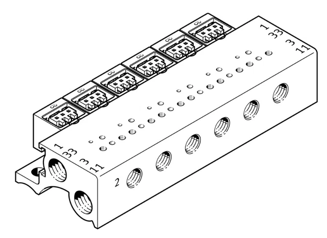 FESTO MHA1-PR8-3-M3-PI  197225 Manifold New