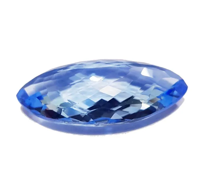 Pietra preziosa naturale con topazio blu brillante da 80 ct, a forma di... 3