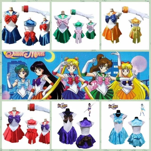 Kleidung Sailor Moon Kostüm Halloween Costume Anime Gloves Dress Uniform