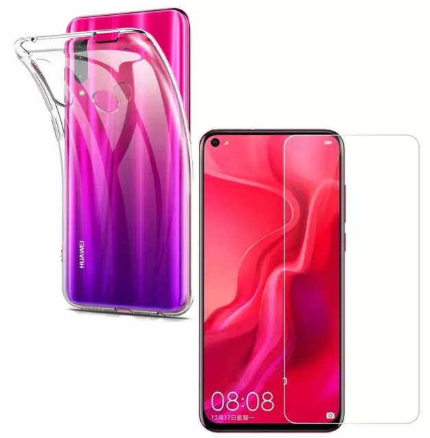 VERRE TREMPÉ + COQUE ANTICHOC TRANSPARENTE Pour HUAWEI P20 LITE 2019 PROTECTION