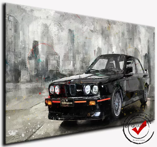  Kunstgestalten24 Leinwandbild BMW M4 Pop Art Wandbild Kunstdruck  Bar Dekoration XXL
