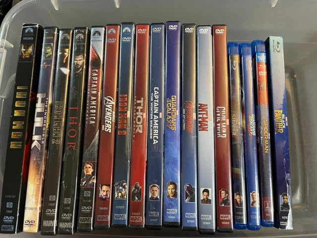 MARVEL MCU DVD/BLU-RAY set 17 movie set $50.00 - PicClick