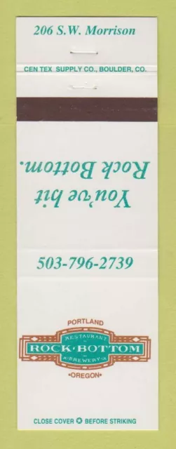 Matchbook Cover - Rock Bottom Brewery Portland OR