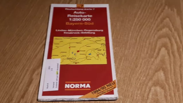 #Buch 2032 Landkarte NORMA Auto-Reisekarte Deutschland Karte 7 1994/95