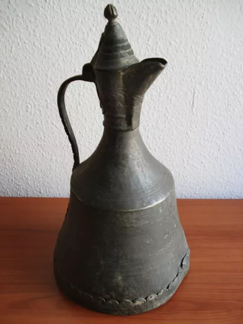 Antike orientalische Karaffe aus Metall sehr gross Antik orient Deko 45 cm