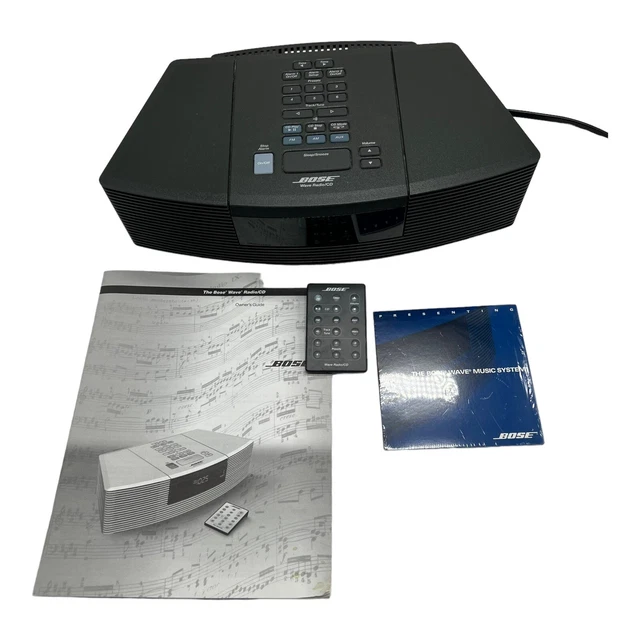 Bose Wave Radio AM FM CD Player Alarm Black Model AWRC-1G Remote Manual Works Bose Wave Radio AM FM CD Player Alarm Black Model AWRC-1G Remote Manual Works