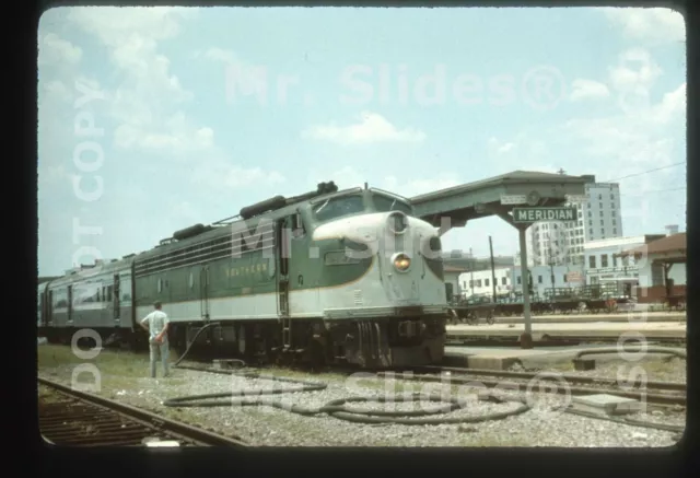 Duplicate Slide SOU Southern Ry. E8A 2927 W/Passenger Train Meridian MS 1960