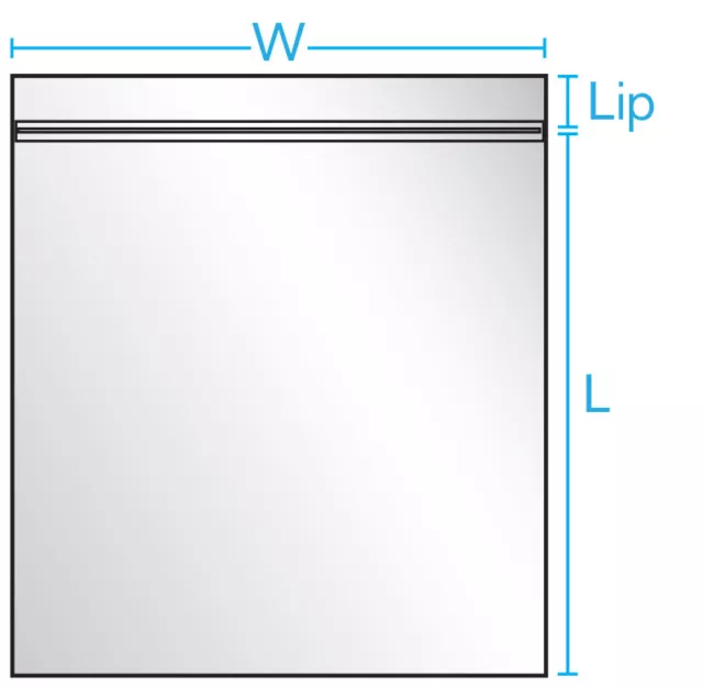 Clear Zip Seal Plastic Bags Heavy Duty 4Mil Reclosable Top Lock Zipper Baggies 2