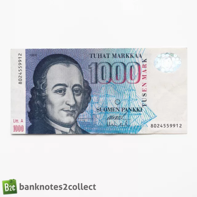 FINLAND: 1 x 1,000 Finnish Markkaa Banknote.