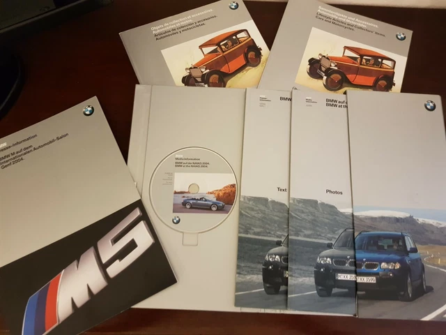 Cartelle stampa - BMW NAIAS 2004 Press Only folder with CD + Genf 2004 M5 - RARE
