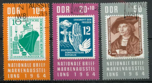 Germany East DDR 1964 National Stamp Exhibition set  SG E777-E779 used A338