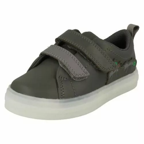 Niños Clarks Hormigas Detallado con Luz Zapatos de Campana Bicho T