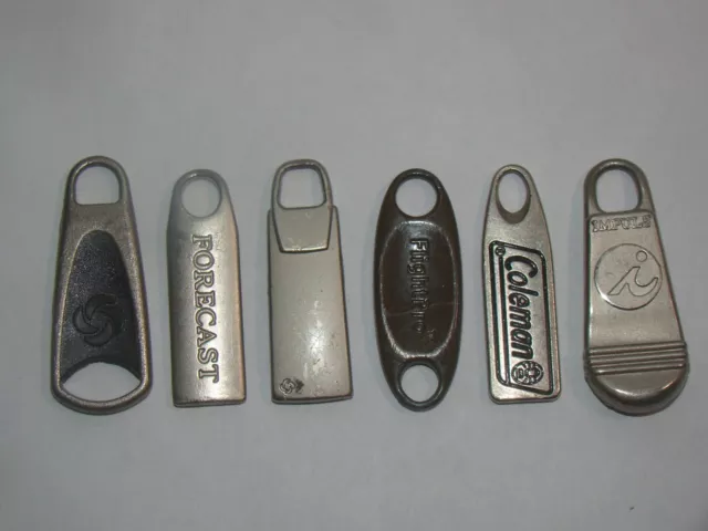 Lot of (6) Luggage Replacement Zipper Pulls (i)