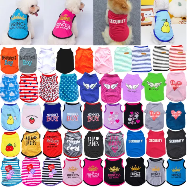 Small Dog T-Shirt Vest Pet Puppy Cat Summer Clothes Coat Top Outfit Costume