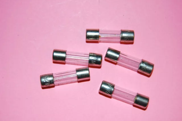 10X    Fusible en verre 5x20mm 250V  retardé T  - 0.315A  0.5A  0.63A