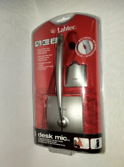 (NEW) Labtec PC Or  Gaming Mic 534 Microphone W/Mute And Noise Filtering ( NEW )