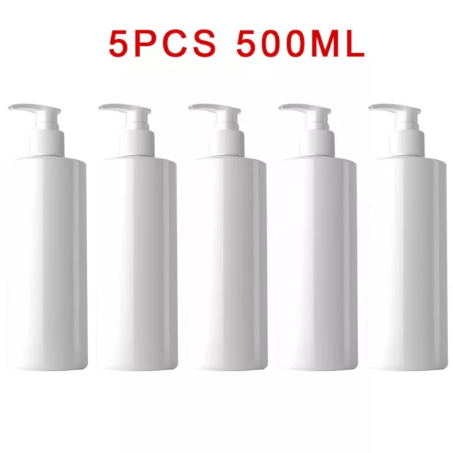 PET Bottles with Pump Dispensers Refillable and Leak proof for Shampoo