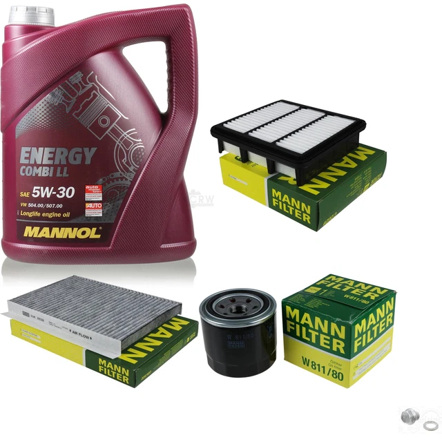 Mann-Filter Controllo Set 5 L mannol Energy Combi Metallo 5W-30 per Hyundai
