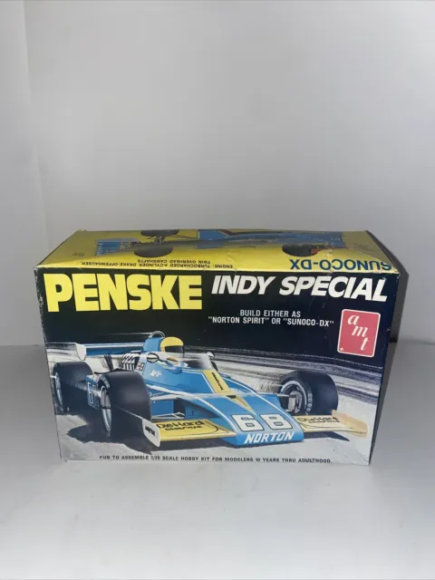 AMT Penske INDY SPECIAL Model kit. Some  Parts Sealed Inside 1/25 -As Pictured
