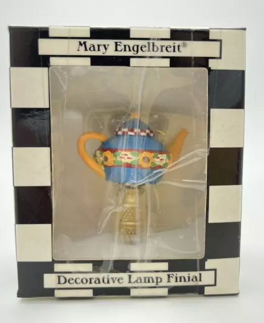 Mary Engelbreit Lamp Finial Topper Tea Pot Collectable new NIB Any Standard Lamp