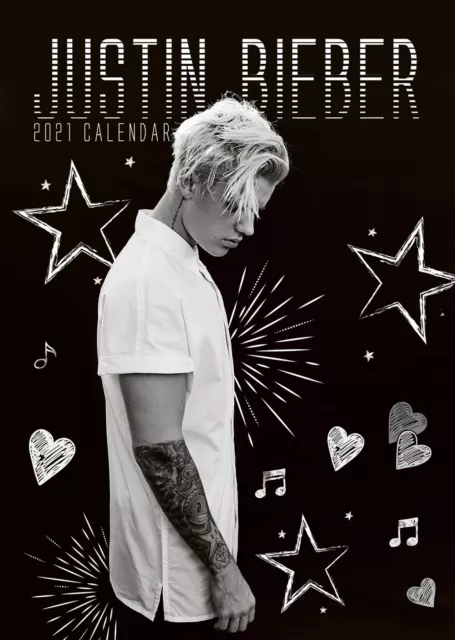 Justin Bieber 2021 A3 Poster Size Calendar New And Sealed