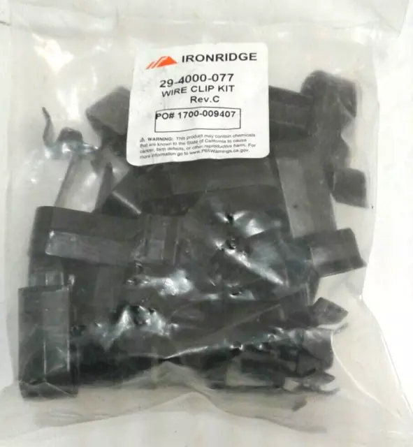 IronRidge 29-4000-077 Wire Clip Kit Rev. C  Bag Of 20