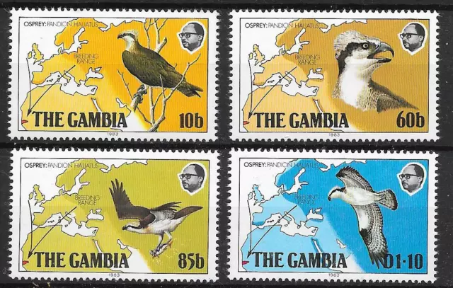 p045 GAMBIA/ Vögel-Adler MiNr 479/82 **