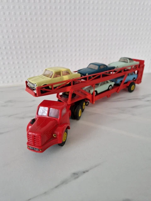 RARE NOREV BERLIET Tbo remorque porte voitures avec roues rapides 1/43