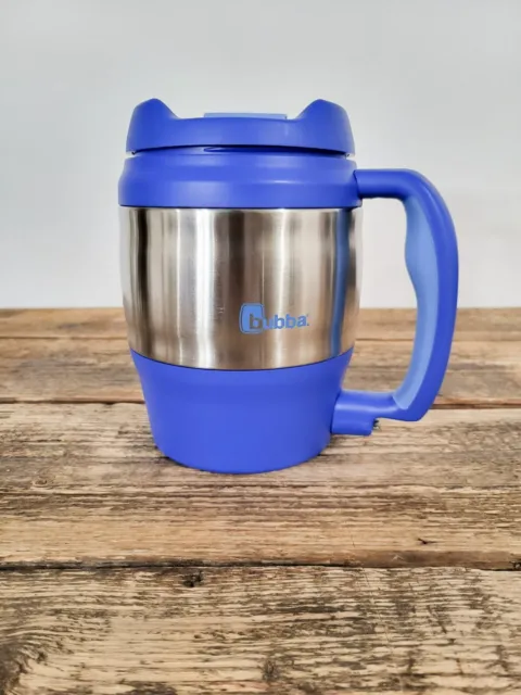 BIG Bubba Keg 52oz Blue Classic Travel Mug W/ Handle & Bottle Opener Hot Or Cold
