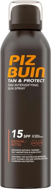 Piz Buin Tan and Protect Intensifying Sun Spray SPF 15, 150ml