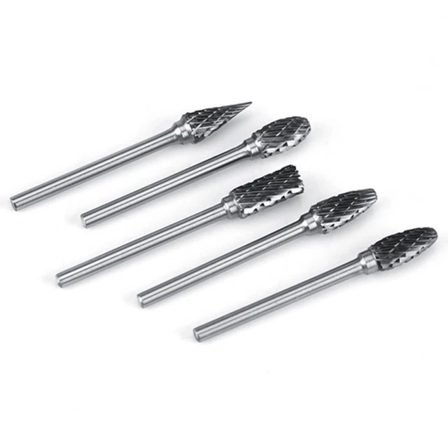 10pcs Tungsten Carbide Steel Files Burr Set 3mm Shank 6mm Cutting MX