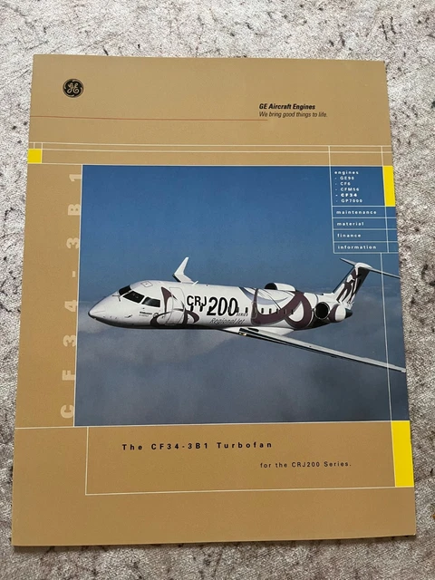 GENERAL ELECTRIC CF34 jet engine for Canadair Regional Jet CRJ, promo ...