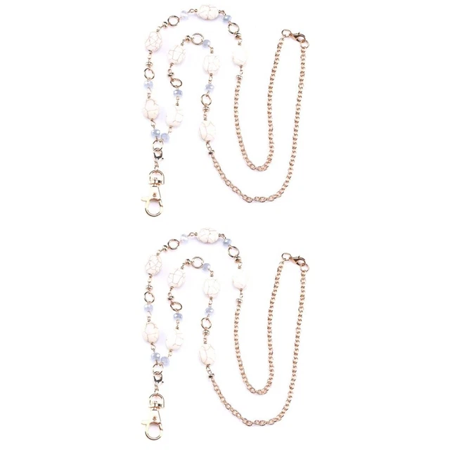 2 PCS Retractable Badge Reel Lanyard for Women Neck Lanyards Strap