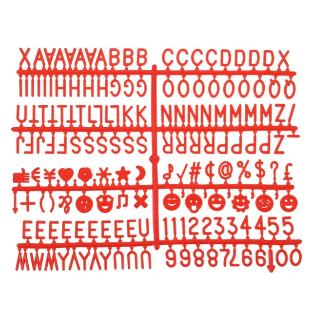 Símbolos de tablón de letras de fieltro números 3/4 pulgadas alfabeto rojo cambiable