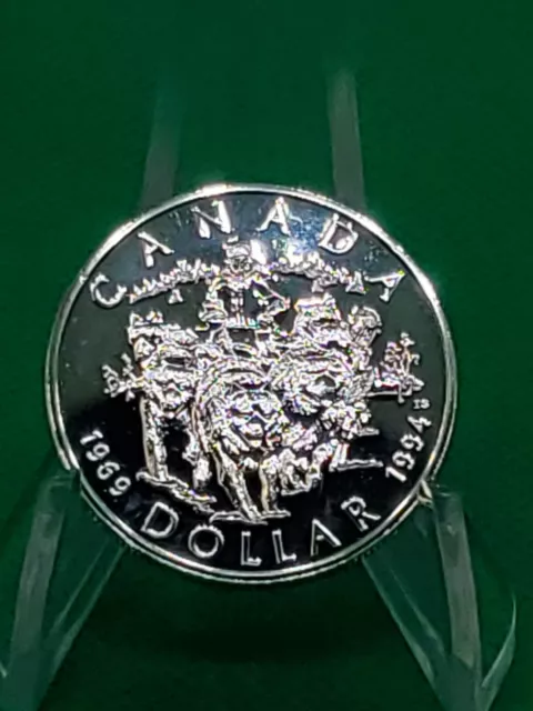 1994 Canada BU Silver $1 Dollar - RCMP Dog Team Patrol - .925 Silver .75 ozt