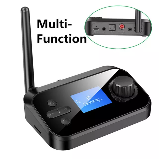 Transmisor de audio Bluetooth 5.0 con micrófono estéreo óptico AUX RCA de 3,5 mm