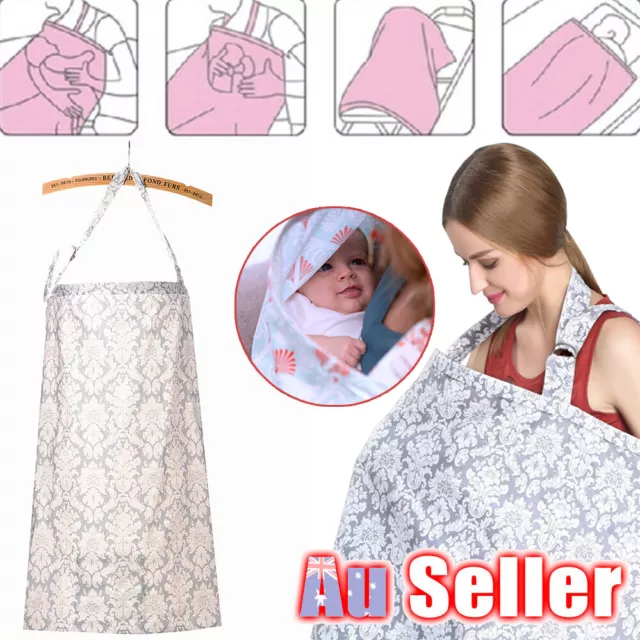 3 in 1 Breast feeding Maternity Baby Nursing Cover Generous Cotton Blanket