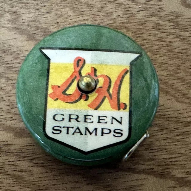 Vintage S & H Green Stamps Advertising Sewing Tape Measure