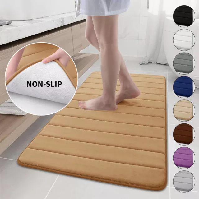 Non Slip Bath Mat Large Bathroom Rugs Soft Waterproof Toilet Pedestal Floor Mats