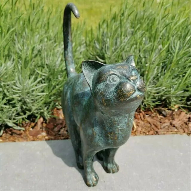 Cat Statue Ornament Outdoor Resin Art Craft Sculpture Home Garden Decor Gift